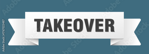 takeover ribbon isolated on transparent background. takeover ribbon
