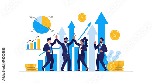 Business Growth and Success Celebration