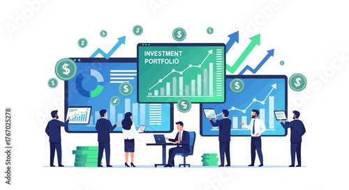Financial Growth And Investment Portfolio Display
