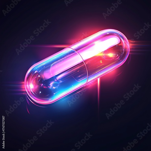 Sci fi medicine concept digital pill high resolution picture