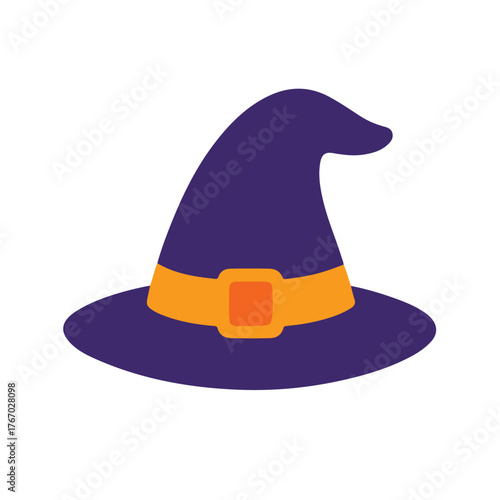 Purlpe with a hat in illustration
