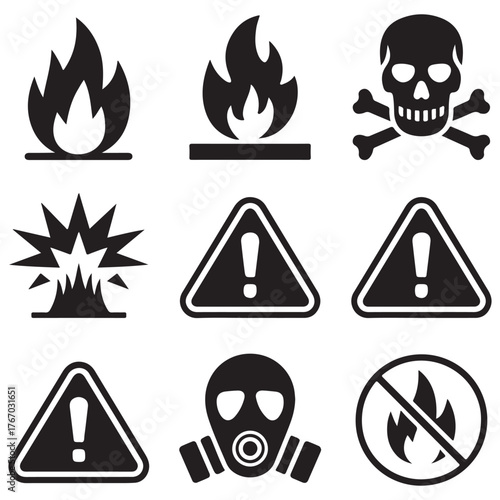Danger warning sign vector 