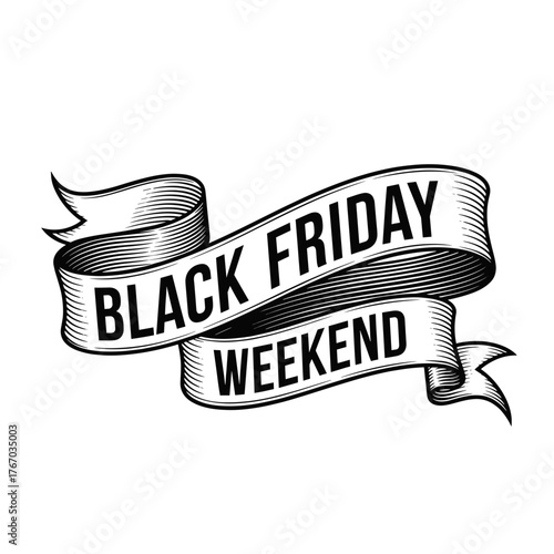 Black Friday Weekend Engraved Banner
