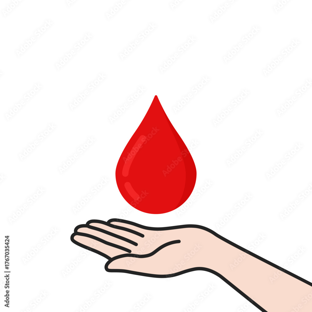 Fototapeta premium blood donor day icon like prevention of disease