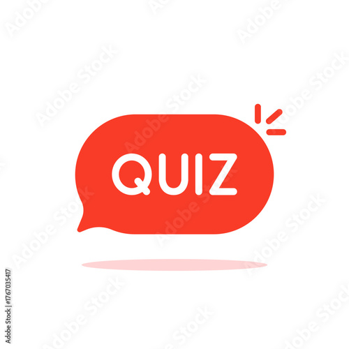 red quiz icon like game show for fun time