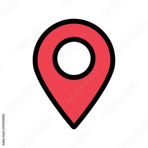 Free Download Red Location Pin Icon Vector - GFXLoad