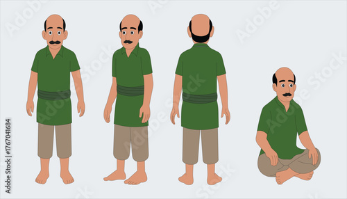 Indian man cartoon character. moral stories for the best cartoon character.
