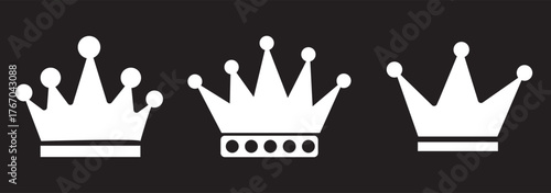 Crown icon vector. Royal sign symbol vector. King crown vector icon illustration isolated on white background. EPS 10 