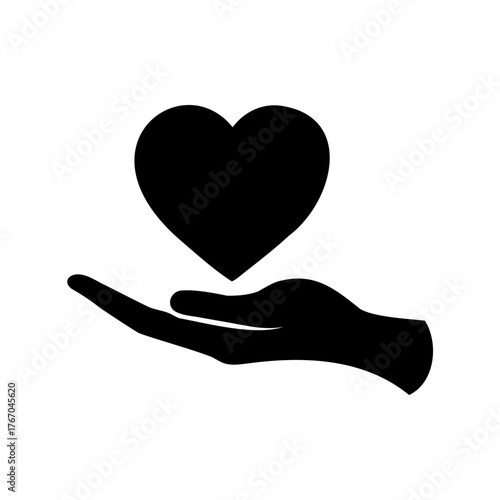 A Heart Being Held in an Open Hand Conveying Love and Care
