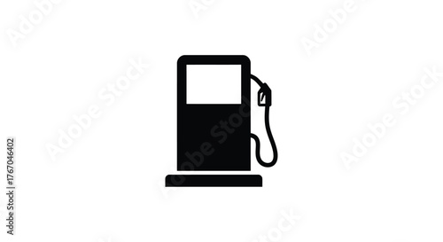Simple black and white illustration of a gas pump for fuel access