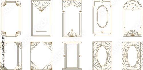 A collection of elegant and stylish vector frames, featuring intricate geometric patterns, art deco aesthetics, and vintage-inspired borders perfect for decorative design elements
