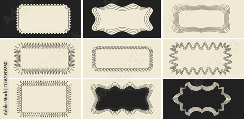 A versatile collection of elegant guilloche vector frames and borders, ideal for creating certificates, diplomas, and secure documents