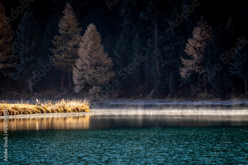 Herbst im Engadin in Graubünden in der Schweiz