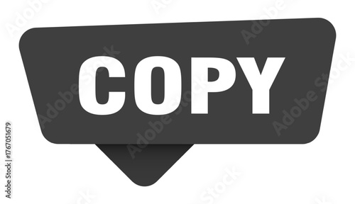 copy black sign isolated on transpatent background. copy sticker