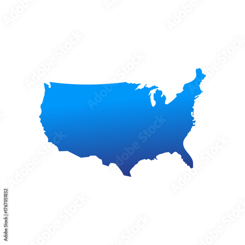 PrintMap of the United States of America in vector