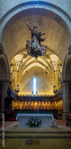 Cathedral of St Mary of Tui high altar and choir, Galicia