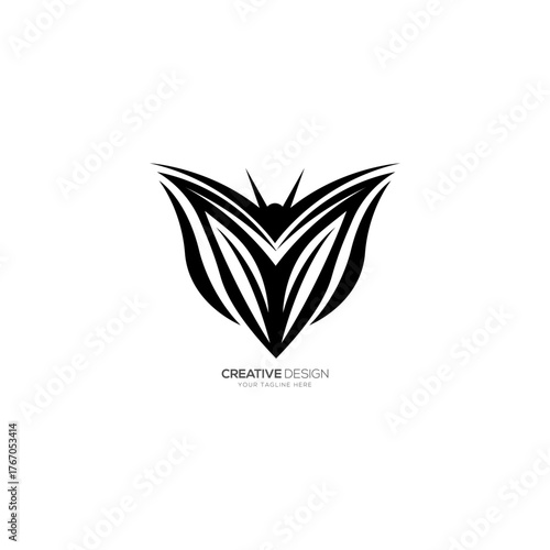 Butterfly modern flat logo design