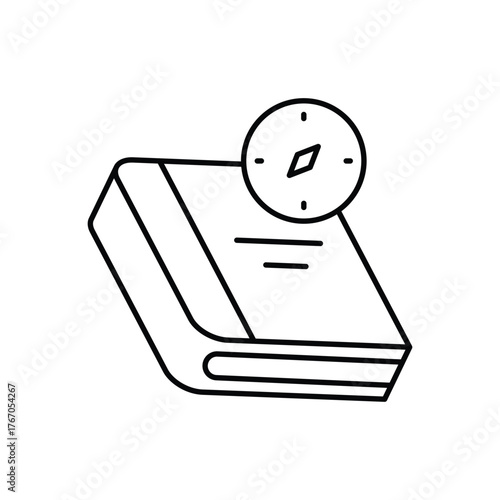 Travel Guidebook icon clean and modern vector illustration