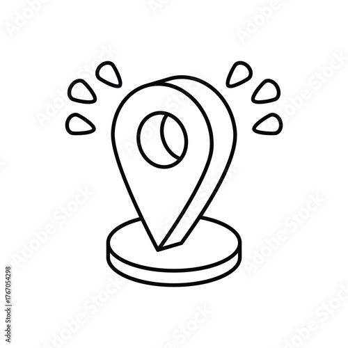 Location Pin icon clean and modern vector illustration