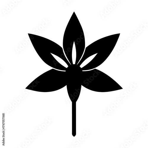 A tuberose silhouette vector illustration