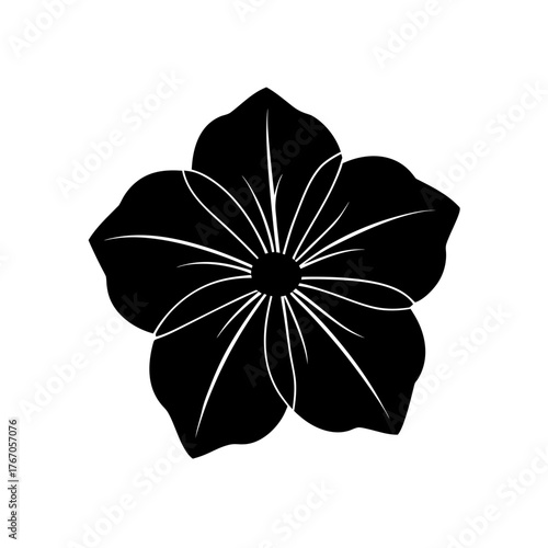 A petunia silhouette Vector illustration