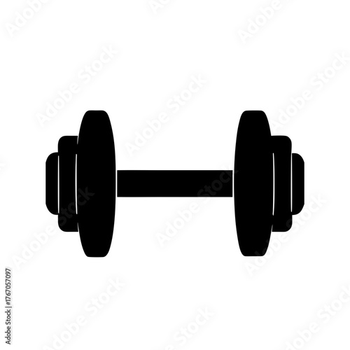 A dumbbell silhouette Vector illustration