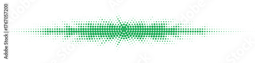 Green halftone soundwave pattern design, clean audio pulse for digital media, modern music branding, web visuals, and creative advertising projects