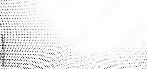 Abstract white halftone wave pattern with smooth flow for digital branding, audio visuals, music, and web media design