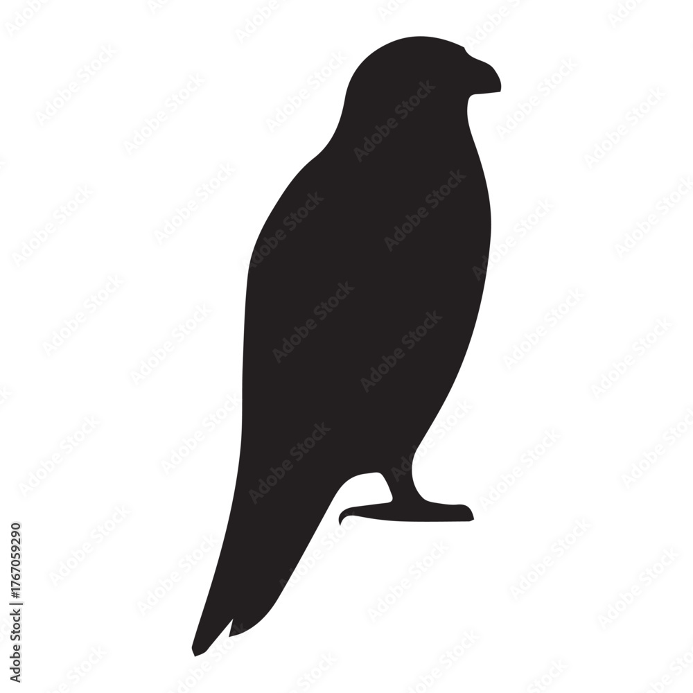 Fototapeta premium Falcon sheet silhouette vector with white background