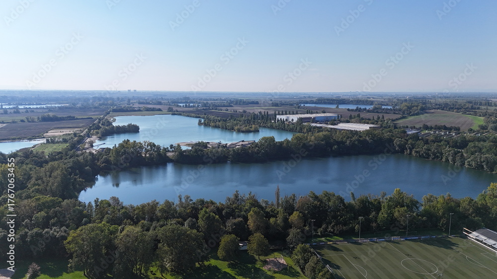 Fototapeta premium Seengebiet bei Gimbsheim