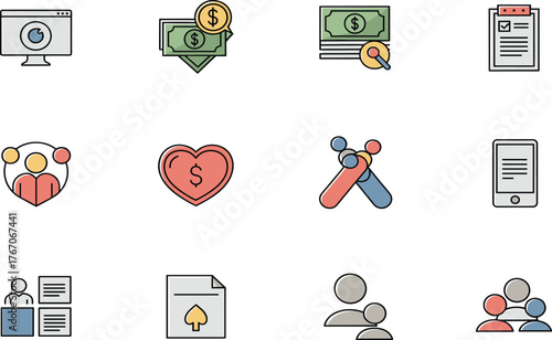 8 Minimal Icons for Commercial Use – Clean Vector Design Set for Branding and Web Projects