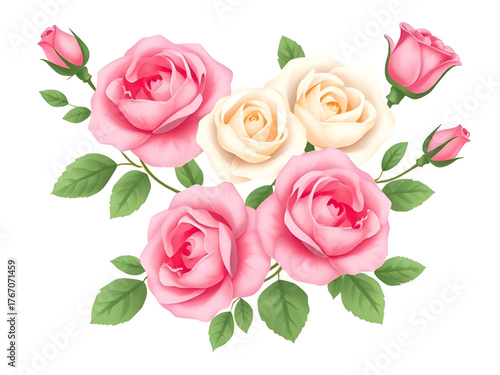 bouquet, roses, design, vector, illustration, floral, flowers, bouquet of roses, romantic, decorative, nature, botanical, elegant, hand-drawn, artistic, flower arrangement, colorful, garden, bloom, pe