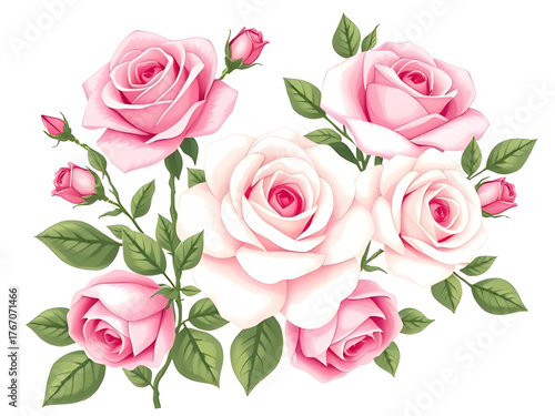 bouquet, roses, design, vector, illustration, floral, flowers, bouquet of roses, romantic, decorative, nature, botanical, elegant, hand-drawn, artistic, flower arrangement, colorful, garden, bloom, pe