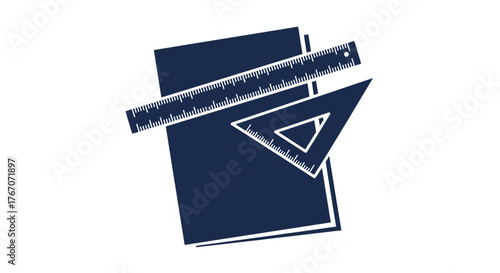 Measuring tools and paper represent planning and precision in design or architecture