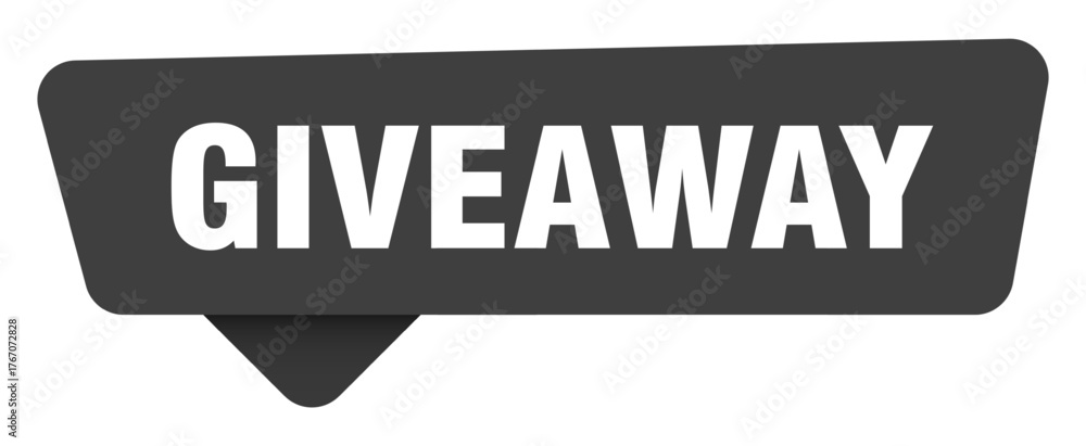 Obraz premium giveaway black sign isolated on transpatent background. giveaway sticker