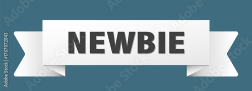 newbie ribbon isolated on transparent background. newbie ribbon
