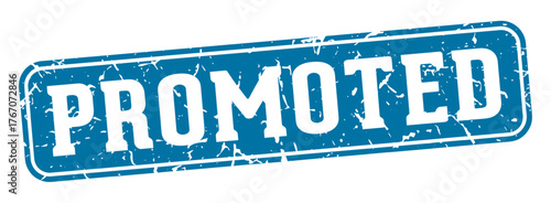 promoted rectangular sign. promoted stamp