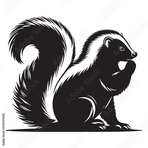 vector illustration of a Skunk