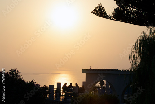 Kefalonia- Greece - August 15, 2025: Sunset at Kefalonia, Kefalonia,  Greece.