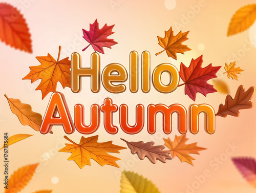 Golden autumn tree with falling leaves and warm glow, perfect for seasonal cards, nature art, or cozy fall-themed designs.