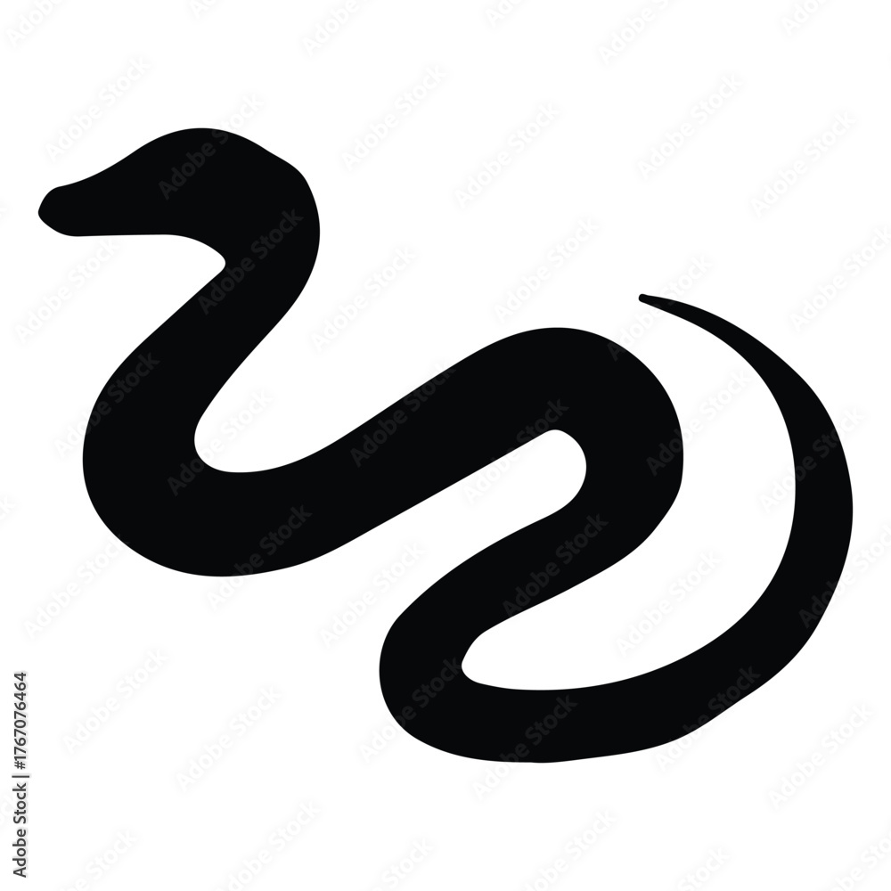 Obraz premium black and white snake