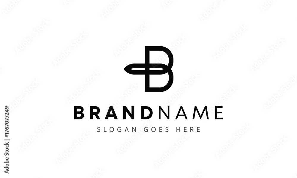 Obraz premium Letter BT or TB initials vector monogram logo design