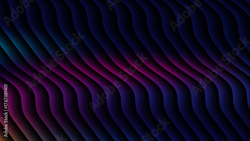 Abstract Wavy Lines with Dark Blue Purple and Teal Gradient for Modern Background or Digital Art Projects creating dynamic and visually appealing designs with smooth color transitions