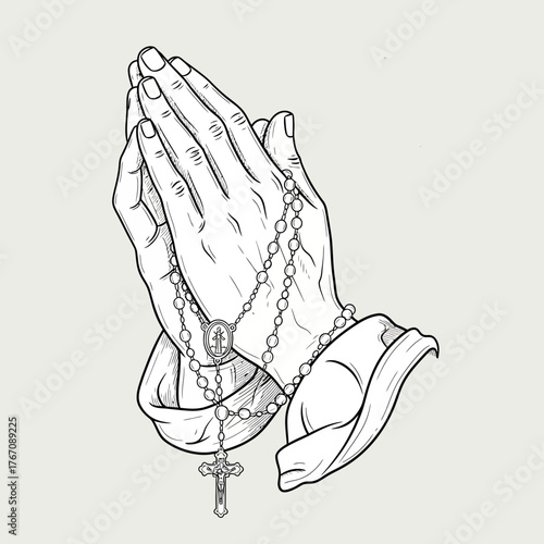Hands in Prayer Remembering All Saints' Day, Honoring Remembrance, and Reflections Near Altars