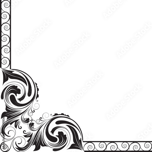 Corner ornament. Corner ornaments vector illustration material