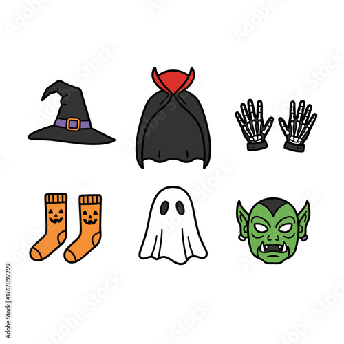 Cute witch costume accessories spooky halloween kit