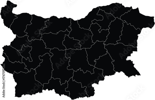 Vector Map of Bulgaria Editable With Regions
