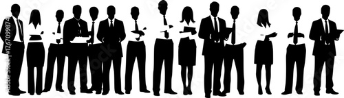 silhouettes of business people