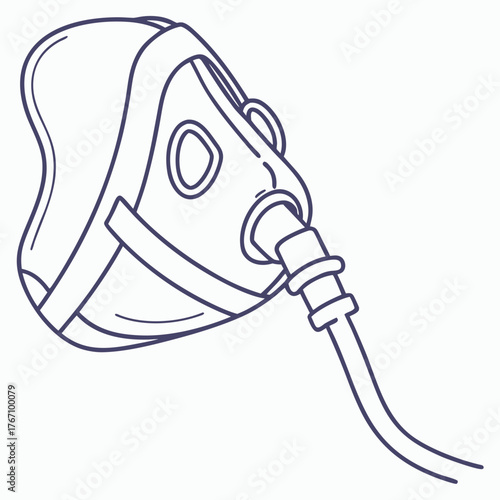 Nebulizer mask with tubing for respiratory therapy treatment