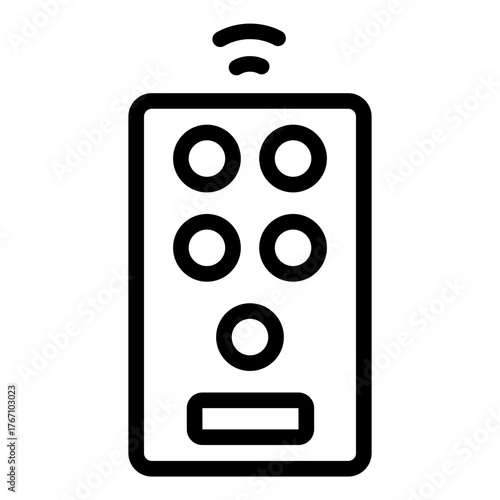 remote control outline icon for heating device access